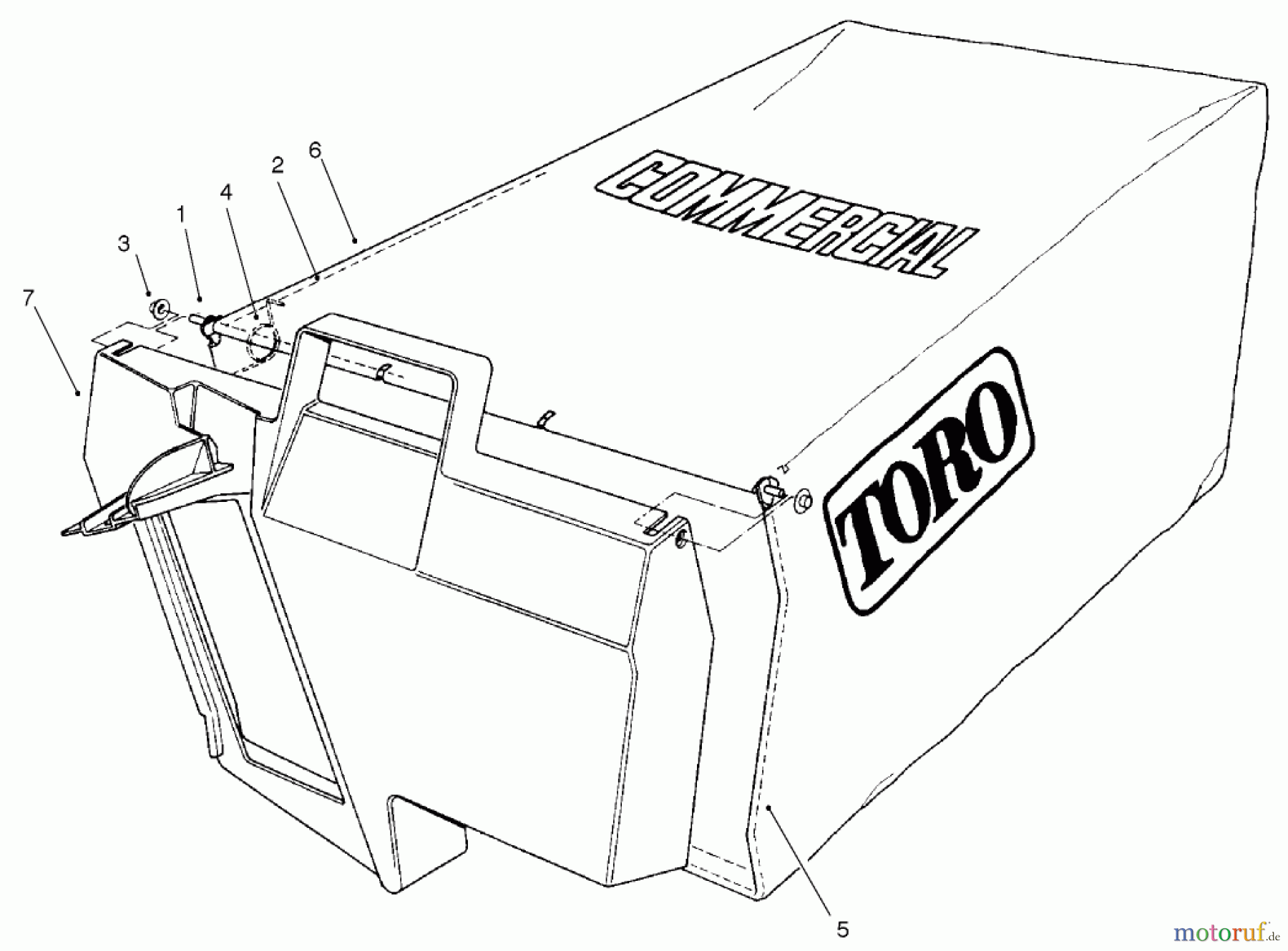  Toro Neu Mowers, Walk-Behind Seite 2 22043 - Toro Recycler Mower, 2001 (210000001-210999999) GRASS BAG ASSEMBLY NO. 99-2535