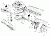 Toro 22045B - Lawnmower, 1996 (6900001-6999999) Spareparts GEAR CASE ASSEMBLY