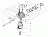 Toro 22045 - Recycler Mower, 1998 (8900001-8999999) Spareparts CARBURETOR ASSEMBLY (MODEL NO. 47PT7-7)