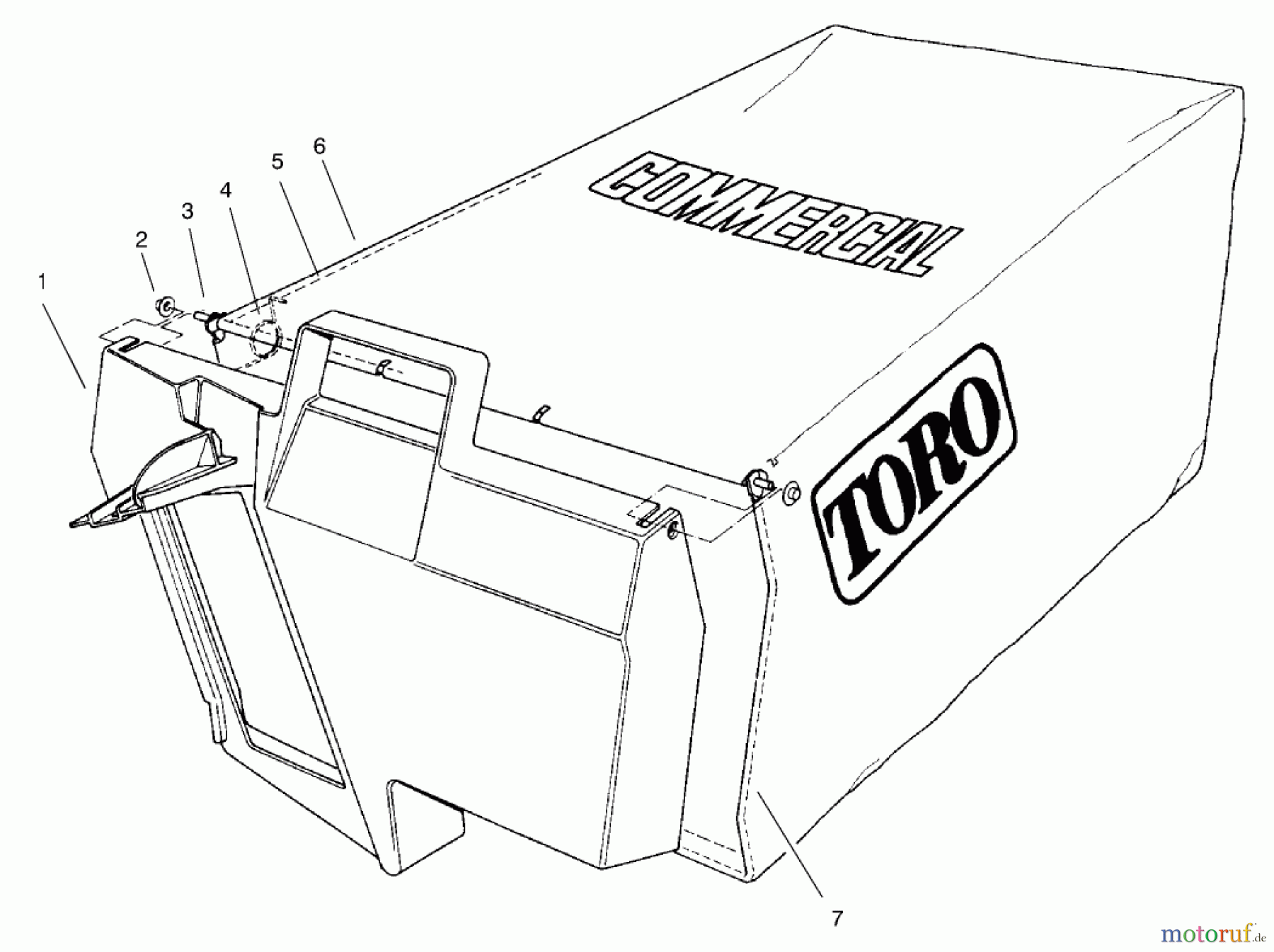  Toro Neu Mowers, Walk-Behind Seite 2 22140 - Toro Recycler Mower, 1997 (790000001-799999999) GRASS BAG ASSEMBLY NO.11-5609