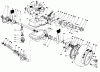 Toro 22151 - Lawnmower, 1993 (3900001-3900855) Spareparts GEAR CASE ASSEMBLY