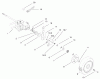 Toro 22162 - Recycler Mower, 2000 (200000001-200999999) Spareparts GEAR CASE & REAR WHEEL ASSEMBLY