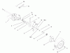 Toro 22162 - Recycler Mower, 2001 (210000001-210999999) Spareparts GEAR CASE & REAR WHEEL ASSEMBLY