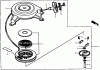 Toro 22167 - 21" Heavy-Duty Recycler/Rear Bagger Lawnmower, 2005 (250000001-250999999) Spareparts RECOIL STARTER ASSEMBLY HONDA GXV160K1-A1T