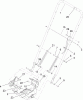Toro 22168 - 21" Heavy-Duty Recycler/Rear Bagger Lawnmower, 2004 (240000001-240999999) Spareparts LOWER HANDLE ASSEMBLY