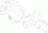 Toro 22168 - 21" Heavy-Duty Recycler/Rear Bagger Lawnmower, 2004 (240000001-240999999) Spareparts REAR WHEEL ASSEMBLY