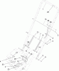 Toro 22168 - 21" Heavy-Duty Recycler/Rear Bagger Lawnmower, 2007 (270000001-270999999) Spareparts LOWER HANDLE ASSEMBLY