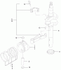 Toro 22170 - Recycler Mower, 2001 (210000001-210999999) Spareparts PISTON/CRANKSHAFT ASSEMBLY