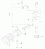 Toro 22172 - Recycler Mower, 2000 (200000001-200999999) Spareparts PISTON/CRANKCASE