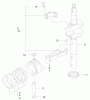 Toro 22172 - Recycler Mower, 2001 (210000001-210999999) Spareparts PISTON AND CRANKSHAFT ASSEMBLY