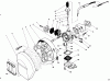 Toro 30941 - 41cc Back Pack Blower, 1993 (39000001-39999999) Spareparts CARBURETOR & AIR CLEANER ASSEMBLY