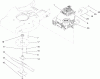 Toro 22190 - 21" Heavy-Duty Recycler/Rear Bagger Lawn Mower, 2007 (270000001-270999999) Spareparts ENGINE AND BLADE ASSEMBLY