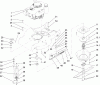 Toro 22196 - 21" Heavy-Duty Recycler/Rear Bagger Lawn Mower, 2007 (270000001-270999999) Spareparts ENGINE AND BLADE ASSEMBLY