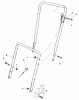 Toro 22510 - Lawnmower, 1988 (8000001-8999999) Spareparts HANDLE ASSEMBLY