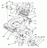 Toro 22581 - Lawnmower, 1991 (1000001-1999999) Spareparts HOUSING & WHEEL ASSEMBLY