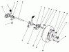 Toro 22581 - Lawnmower, 1991 (1000001-1999999) Spareparts REAR AXLE ASSEMBLY