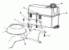 Toro 22685 - Lawnmower, 1990 (0000001-0999999) Spareparts FUEL TANK ASSEMBLY