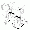 Toro 22700 - Lawnmower, 1991 (1000001-1999999) Spareparts GAS TANK ASSEMBLY