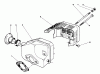 Toro 22700 - Lawnmower, 1991 (1000001-1999999) Spareparts MUFFLER ASSEMBLY (MODEL NO. 47PL0-3)