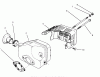 Toro 22700BC - Lawnmower, 1995 (5900001-5999999) Spareparts MUFFLER ASSEMBLY (MODEL NO. 47PR4-3)