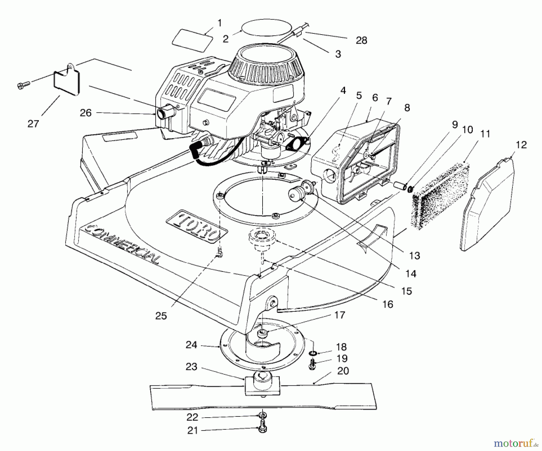  Toro Neu Mowers, Walk-Behind Seite 2 22701B - Toro Lawnmower, 1996 (69000001-69999999) ENGINE ASSEMBLY