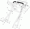 Toro 22701B - Lawnmower, 1996 (69000001-69999999) Spareparts HANDLE ASSEMBLY