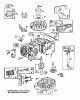 Toro 26562 - Lawnmower, 1990 (0000001-0999999) Spareparts ENGINE MODEL NO. 124702-0136-01