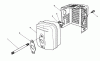 Toro 26620B - Lawnmower, 1993 (3900001-3999999) Spareparts MUFFLER ASSEMBLY (ENGINE NO. VMM1-2)