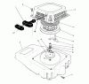 Toro 26620BF - Lawnmower, 1991 (1000001-1999999) Spareparts RECOIL ASSEMBLY (ENGINE NO. VML0-7)