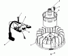 Toro 26621B - Lawnmower, 1991 (1000001-1999999) Spareparts MAGNETO & FLYWHEEL ASSEMBLY (ENGINE MODEL NO. VML0-2)