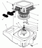 Toro 26621B - Lawnmower, 1991 (1000001-1999999) Spareparts RECOIL ASSEMBLY (ENGINE MODEL NO. VML0-2)