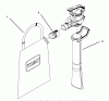 Toro 51557 - Super Blower Vac, 1995 (59000001-59999999) Listas de piezas de repuesto y dibujos VACUUM TUBE & BAG ASSEMBLY