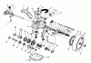 Toro 26622 - Lawnmower, 1990 (0000001-0003100) Spareparts GEAR CASE ASSEMBLY