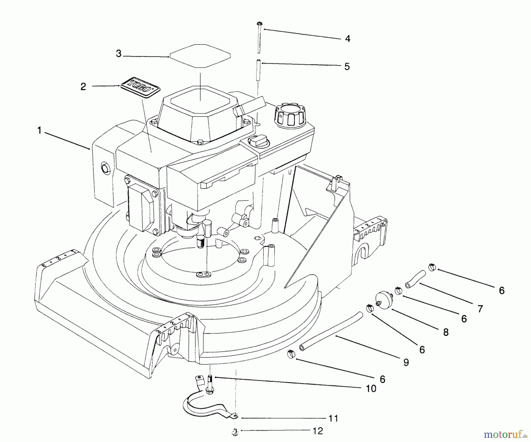  Toro Neu Mowers, Walk-Behind Seite 2 26623 - Toro Lawnmower, 1991 (0000001-0999999) ENGINE ASSEMBLY