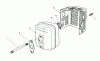 Toro 26624 - Lawnmower, 1988 (8000001-8999999) Spareparts MUFFLER ASSEMBLY (MODEL NO. VMH7)
