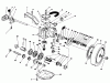 Toro 26624 - Lawnmower, 1989 (9000001-9999999) Spareparts GEAR CASE ASSEMBLY