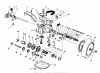 Toro 26624 - Lawnmower, 1990 (0000001-0001101) Spareparts GEAR CASE ASSEMBLY