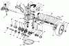 Toro 26631B - Lawnmower, 1993 (3900001-3999999) Spareparts GEAR CASE ASSEMBLY
