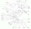 Toro 26633B - Lawnmower, 1996 (6900001-6999999) Spareparts DECK ASSEMBLY