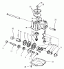 Toro 26637 - Lawnmower, 1998 (8900001-8999999) Spareparts GEAR CASE ASSEMBLY