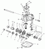 Toro 26637 - Lawnmower, 1999 (9900001-9999999) Spareparts GEAR CASE ASSEMBLY NO. 62-6673