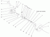 Toro 26637 - Lawnmower, 2000 (200000001-200999999) Spareparts REAR AXLE ASSEMBLY