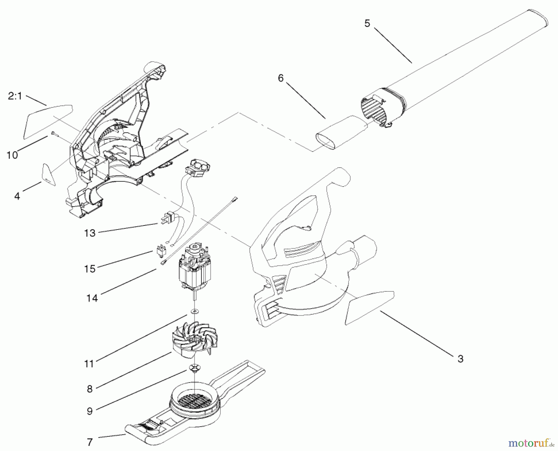 Toro Neu Blowers/Vacuums/Chippers/Shredders 51573 - Toro Rake and Vac Blower, 2003 (230000001-230999999) BLOWER/VACUUM ASSEMBLY
