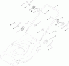 Toro 446F (R48) - R48 Recycling Mower, 2010 (310000001-310999999) Spareparts LOWER HANDLE ASSEMBLY