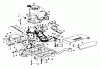 Toro 23205 - 25" Whirlwind Hevi-Duty Lawnmower, 1975 (5000001-5999999) Spareparts ENGINE AND FRAME ASSEMBLY