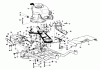 Toro 23267 - Lawnmower, 1985 (5000001-5999999) Spareparts ENGINE AND FRAME ASSEMBLY