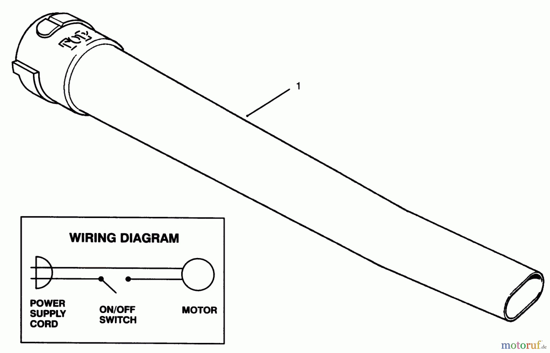 Toro Neu Blowers/Vacuums/Chippers/Shredders 51580 (300) - Toro 300 Clean Sweep, 1996 (69000001-69999999) BLOWER TUBE