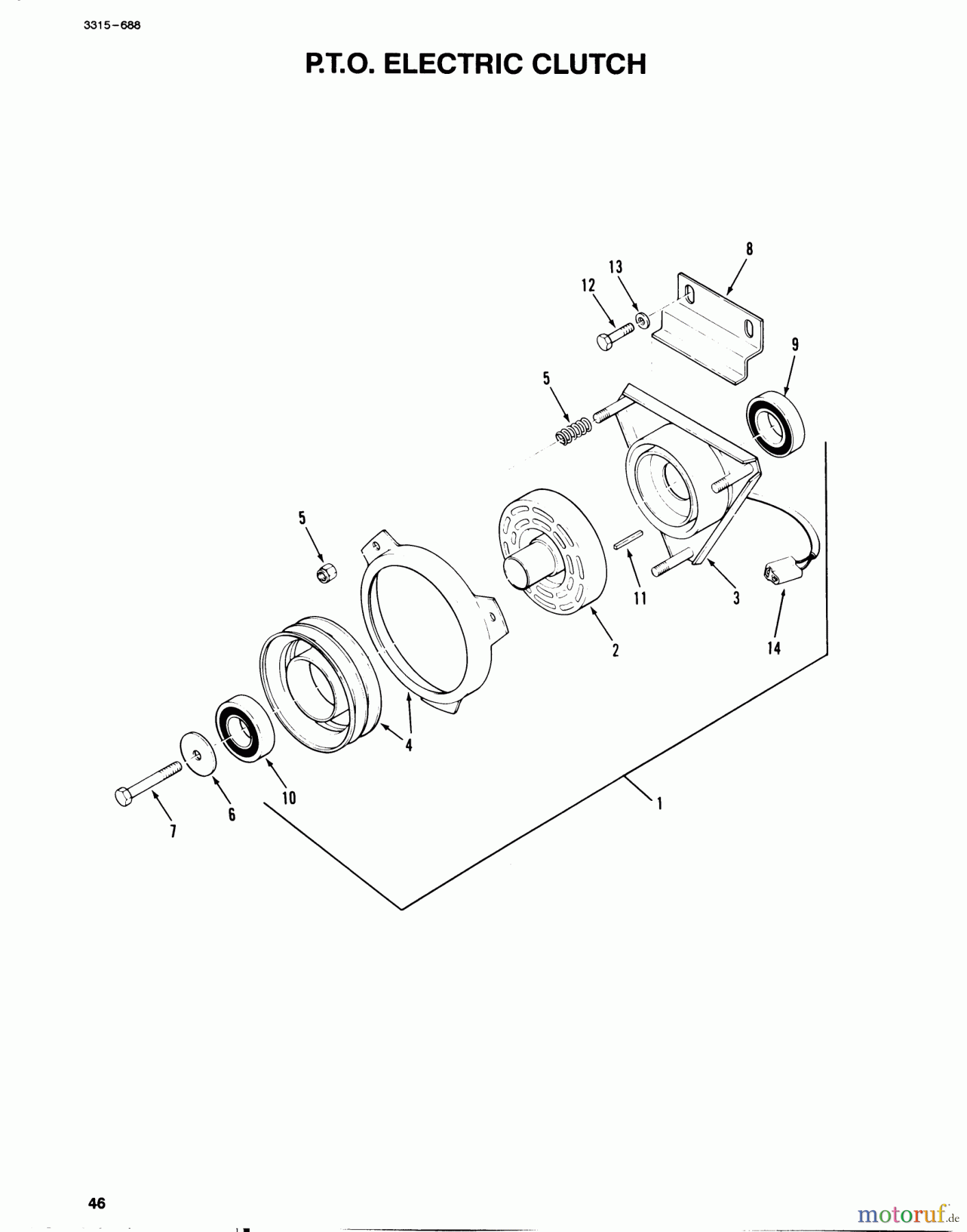 Toro Neu Mowers, Zero-Turn 74140 (724-Z) - Toro 724-Z Tractor, 1993 (39000001-39999999) P.T.O. ELECTRIC CLUTCH