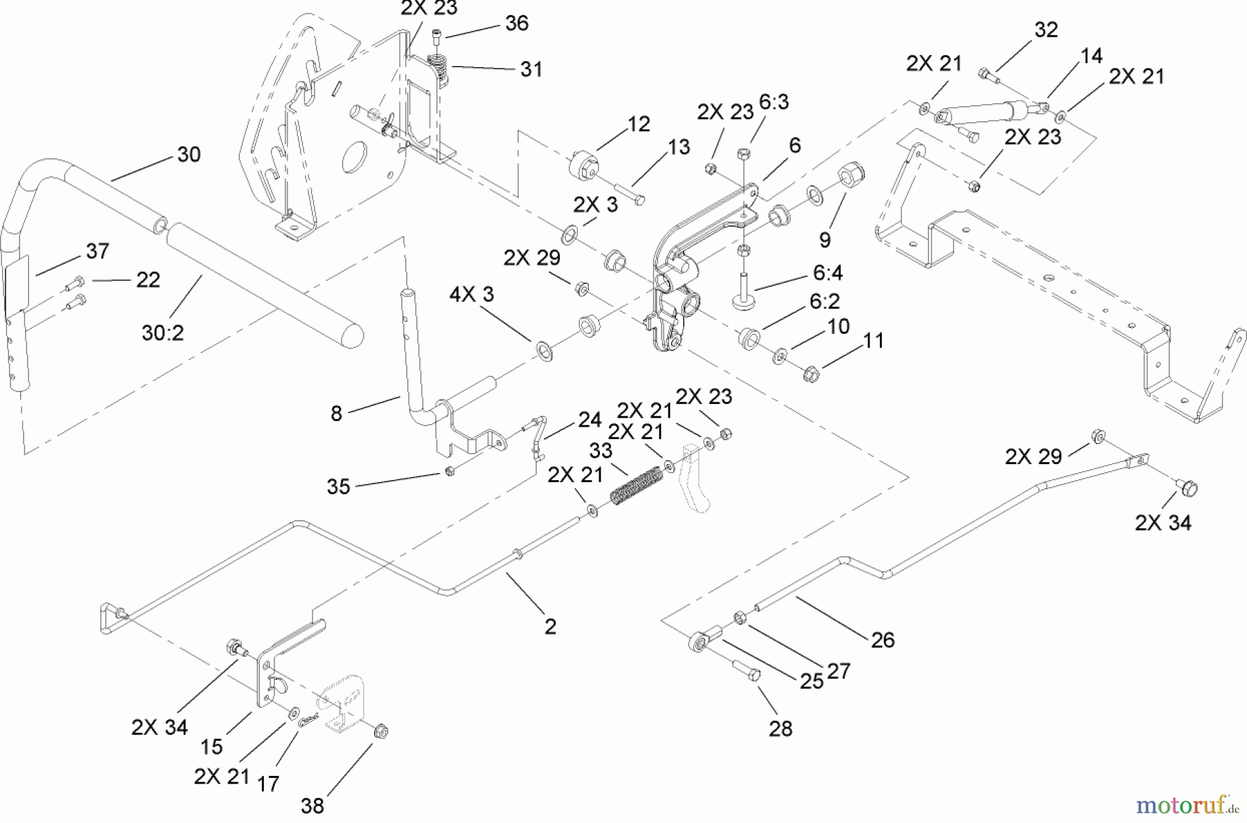 Toro Neu Mowers, Zero-Turn 74353 (Z480) - Toro TimeCutter Z480 Riding Mower, 2006 (260000001-260999999) CONTROL ASSEMBLY