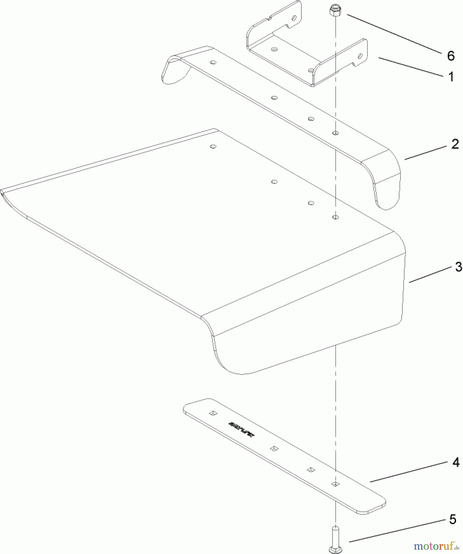 Toro Neu Mowers, Zero-Turn 74353 (Z480) - Toro TimeCutter Z480 Riding Mower, 2006 (260000001-260999999) DEFLECTOR ASSEMBLY NO. 108-8591
